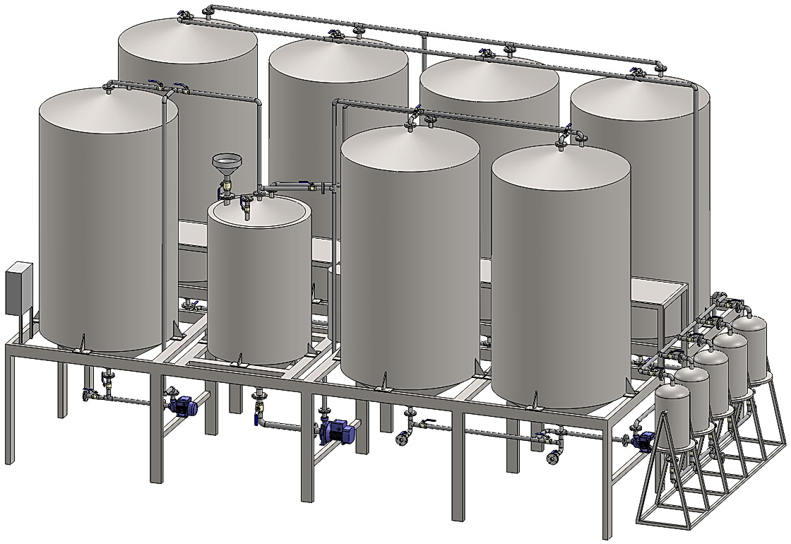Модульная установка для получения биодизельного топлива из растительных масел УБТРМ-600